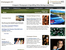 Tablet Screenshot of champagne411.com